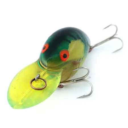 Bomber Fat A Crankbait, Grün-Gelb, 18g, Suspending, #10903