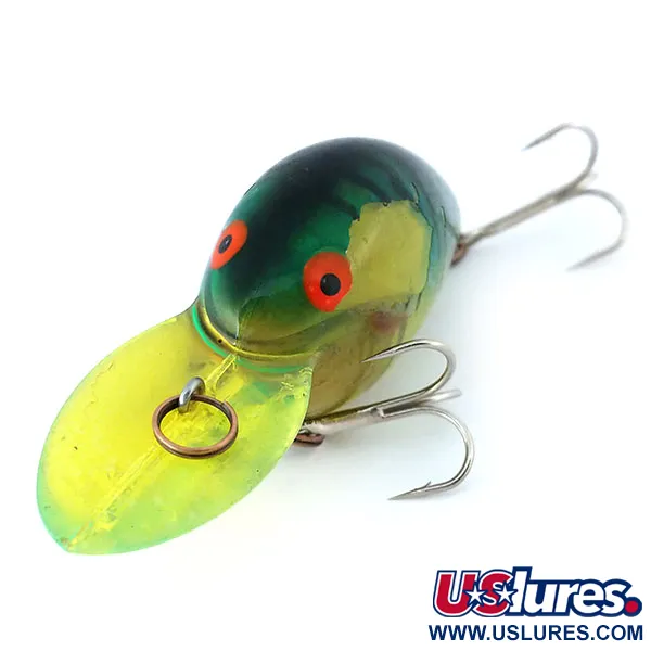 Bomber Fat A Crankbait, Grün-Gelb, 18g, Suspending, #10903