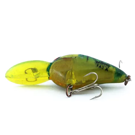 Bomber Fat A Crankbait, Grün-Gelb, 18g, Suspending, #10903