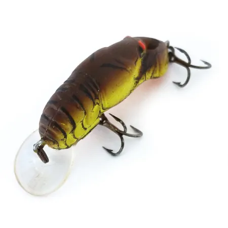 Rebel Wee-Crawfish Shallow UV Wobbler, Braun/Gelb, 2.5g, UV, #10904