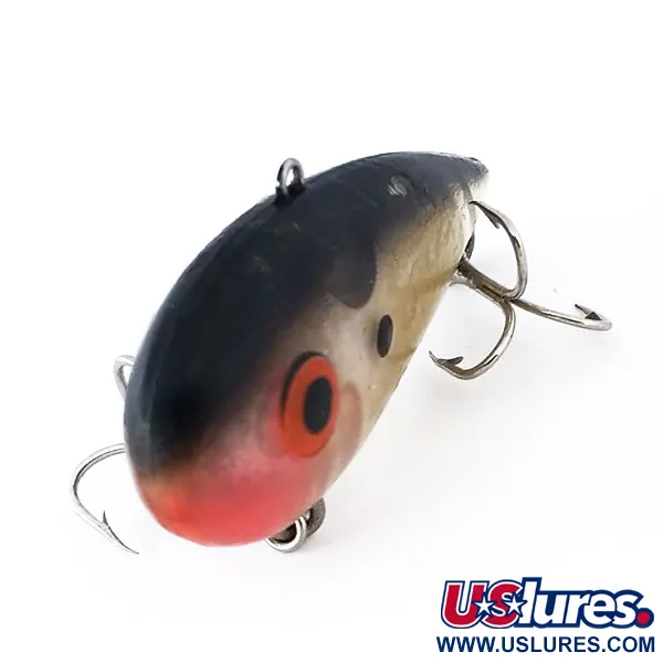 Bomber Pinfish Hard Knock Lipless Crankbait, Black Red, 12g, #10924