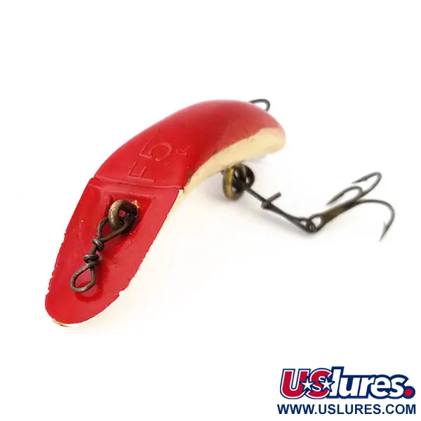 Worden Flatfish F5 Wobbler, Rot / Weiß, 2g, Schleppköder, #10926