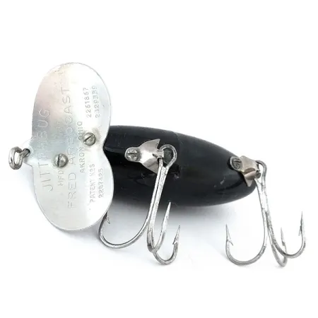 Fred Arbogast Jitterbug Oberflächenköder, Black, 14g, Metalllippe, #10941