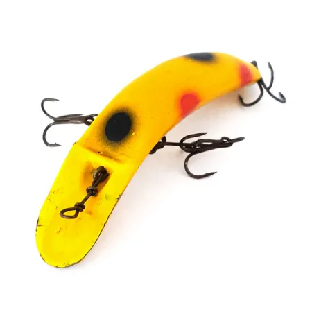 Yakima Bait FlatFish X5 Wobbler, Gelb/Rot/Schwarz, 7g, Vintage, #10995