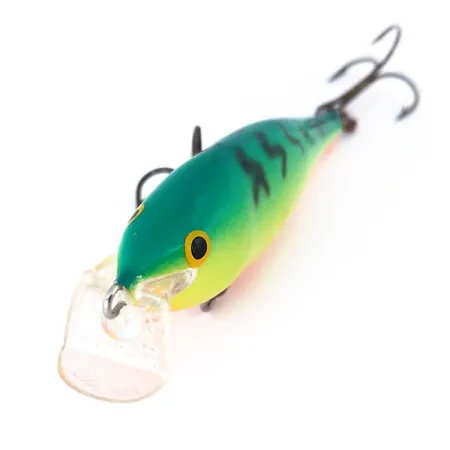 Rapala Shallow Shad Rap 08 Wobbler, Fire Tiger, 9g, Balsa, #10998
