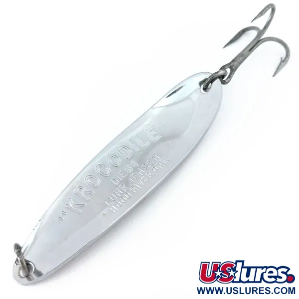 Luhr Jensen Krocodile Die #4 Blinker, Nickel, 19g, Weitwurf, #11054