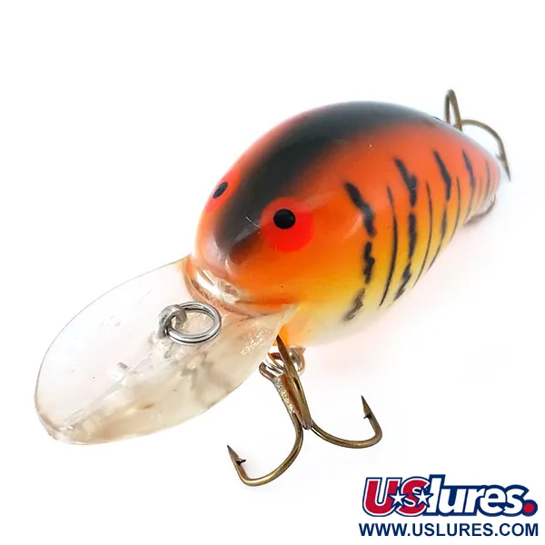 Bomber Fat A B05F Crankbait, Red Tiger, 10g, Schwimmend, #11083