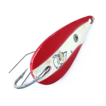 Weedless Dardevle Spinnie Blinker, Rot/Weiß/Nickel, 9g, Krautschutz #11103