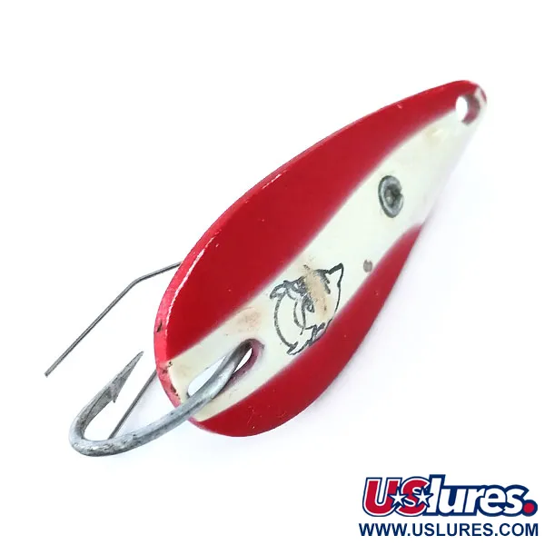 Weedless Dardevle Spinnie Blinker, Rot/Weiß/Nickel, 9g, Krautschutz #11103
