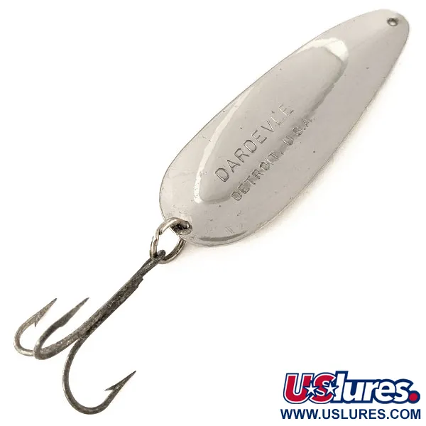 Eppinger Dardevle Blinker, Hammerschlag-Nickel, 28g, Retro-Stempel, #11122