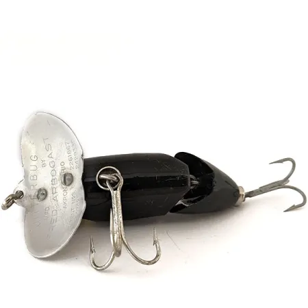 Fred Arbogast Jitterbug Gliederköder, Schwarz, 10g, Metallschaufel #11136