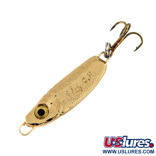 Luhr Jensen Crippled Herring Pilker, Gold, 7g, Gehämmerte Optik, #11174