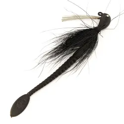 Cotton Cordell Banana Head Tattle-Tail Jig + Tattle-Tail Worm (Vintage, 1970er)