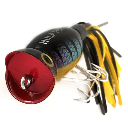 Fred Arbogast Hula Popper Oberflächenköder, Tiger, 10g, Skirt, #11302