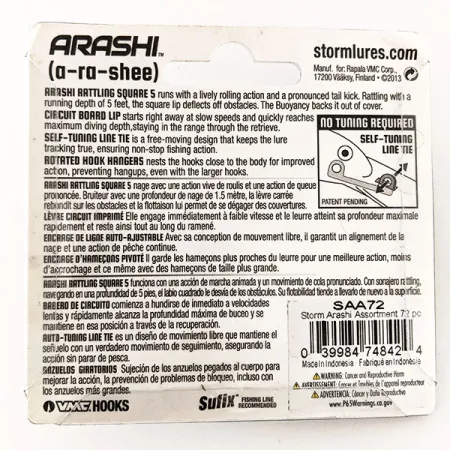 Storm Arashi Rattling Square 5 Crankbait, Bluegill, 18g, GFK-Lip, #11332