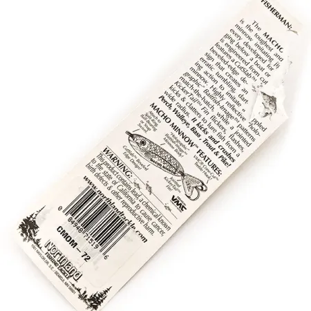 Northland Macho Minnow Zocker, Nickel, 14g, KickerTail, #11341