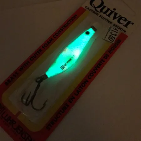 Luhr Jensen Quiver Glow Blinker, Multicolor Glow, 7g, Messing, #11350