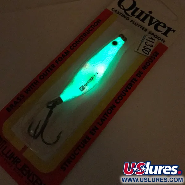 Luhr Jensen Quiver Glow Blinker, Multicolor Glow, 7g, Messing, #11350