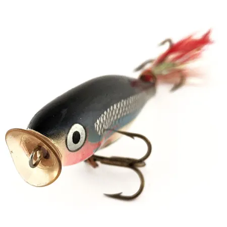Rapala Skitter Pop SP 07 Popper, Silver Black, 7g, Federdrilling, #11372
