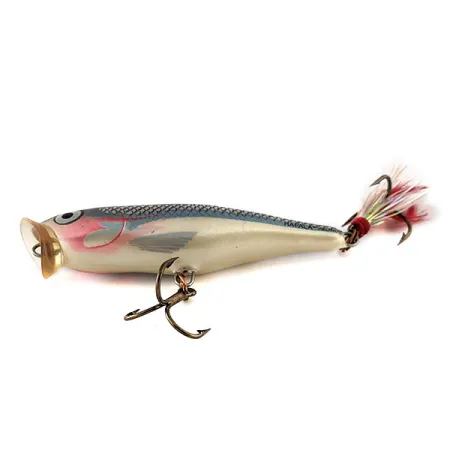 Rapala Skitter Pop SP 07 Popper, Silver Black, 7g, Federdrilling, #11372