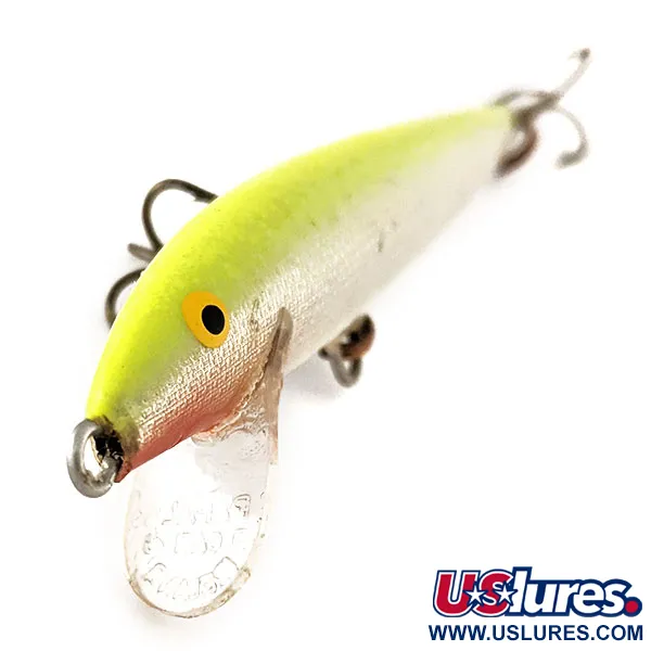 Rapala Original Floater F9 Wobbler, Chartreuse, 4g, Balsa, #11383