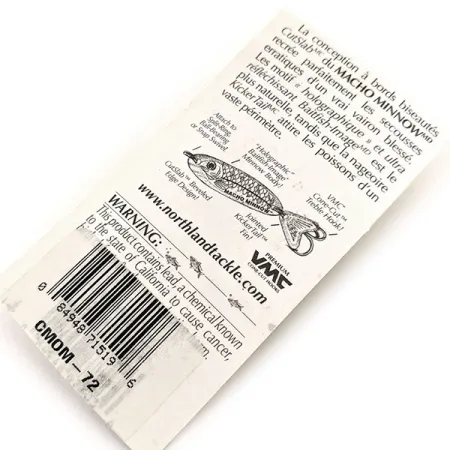 Northland Macho Minnow Jig Lure, Rot/Grün/Gold, 14g, KickerTail, #11395