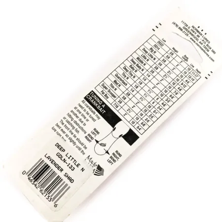 Norman Deep Little N Tieflauf-Crankbait, Lavender Shad, 14g, #11416