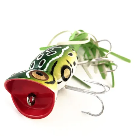 Fred Arbogast Hula Popper Popper, Frog, 14g, Gummiskirt, #11426
