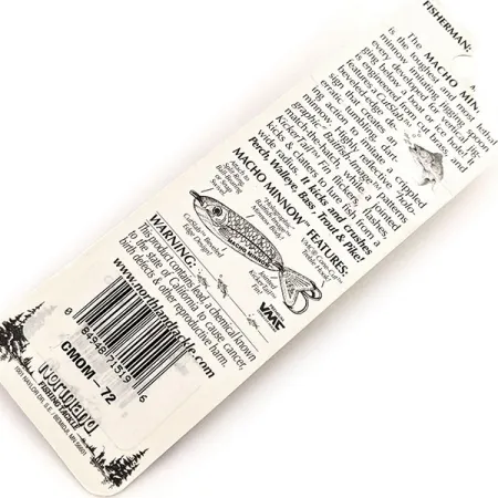 Northland Macho Minnow Pilker, Rainbow Silver, 14g, KickerTail #11669