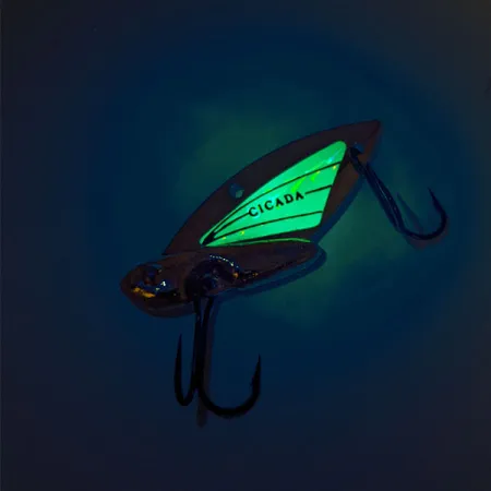 Reef Runner Cicada Zikade, Gold / Grün, 6g, Glow-Flügel, #11458