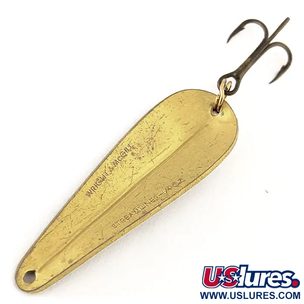 Wright & McGill Streamliner Blinker, Messing, 7g, Tropfenform, #11496