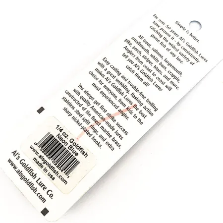 Al's gold fish Blinker, Nickel / Blau, 7g, Messingkörper, #11524