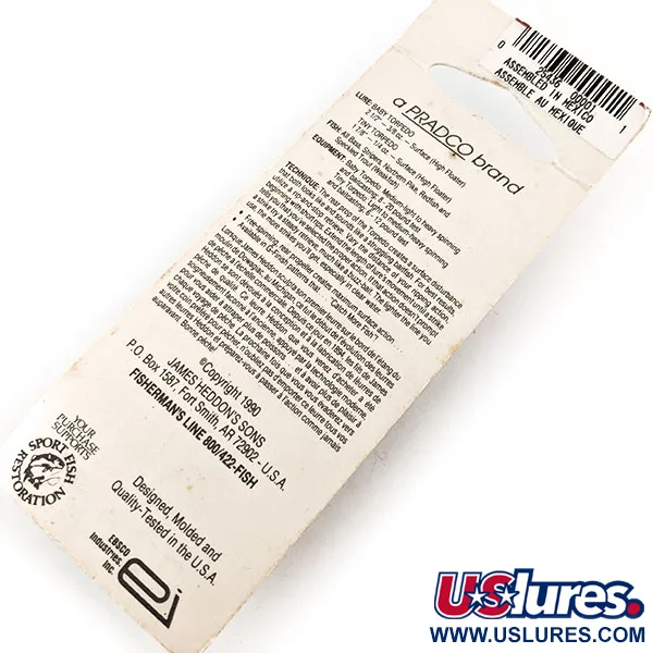 Heddon Tiny Torpedo Oberflächenköder, Bass, 7g, Heckpropeller, #X0360BB