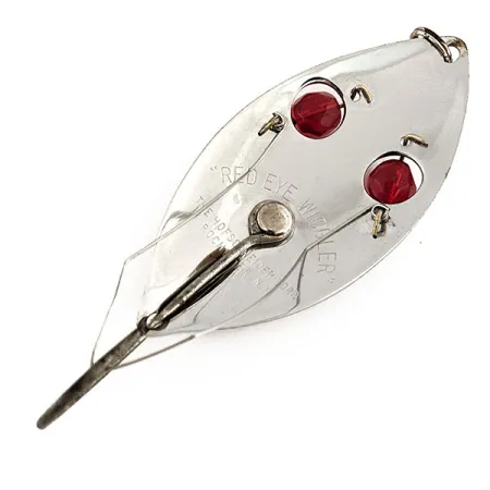 Hofschneider Weedless Red Eye Wiggler Blinker, Nickel/Rot, 25g, #11561