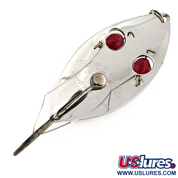 Hofschneider Weedless Red Eye Wiggler Blinker, Nickel/Rot, 25g, #11561
