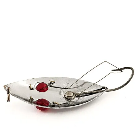 Hofschneider Weedless Red Eye Wiggler Blinker, Nickel/Rot, 25g, #11561