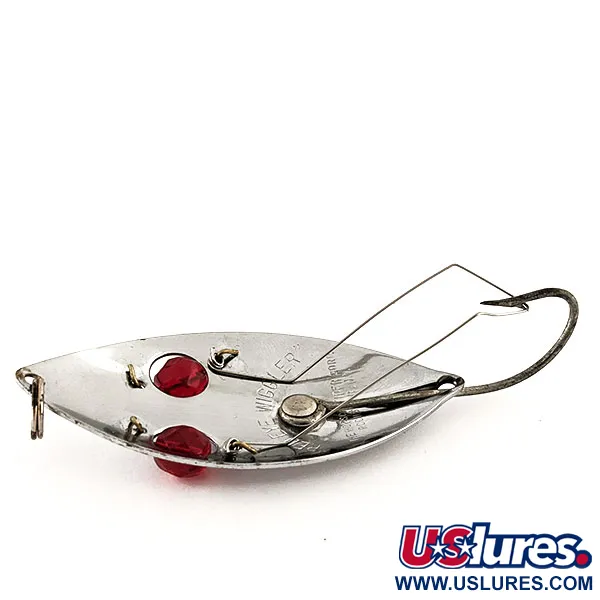 Hofschneider Weedless Red Eye Wiggler Blinker, Nickel/Rot, 25g, #11561