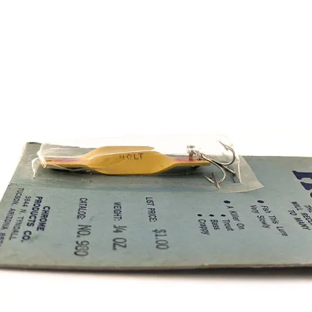 Holt lures Vintage Blinker, Gelb-Rot, 7g, Chrome Products Co, #11567