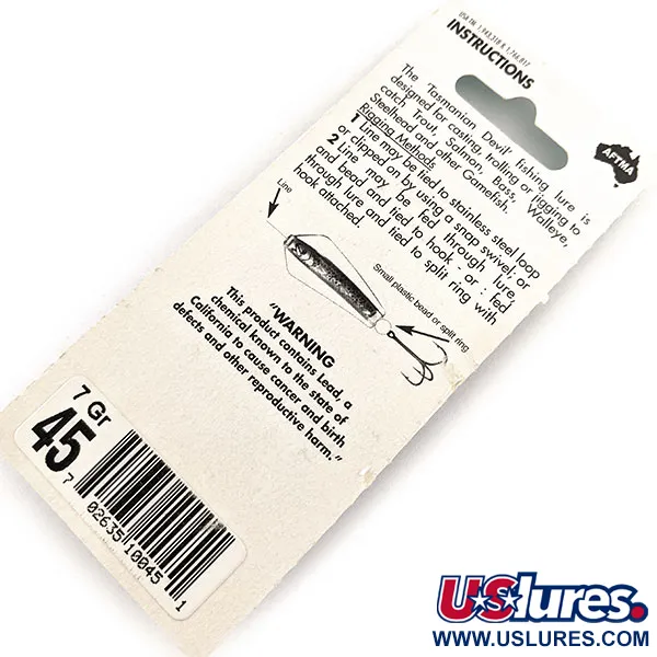 Wigston's Lures Little Tasmanian Devil Blinker, Rainbow Trout, 7g, #11568