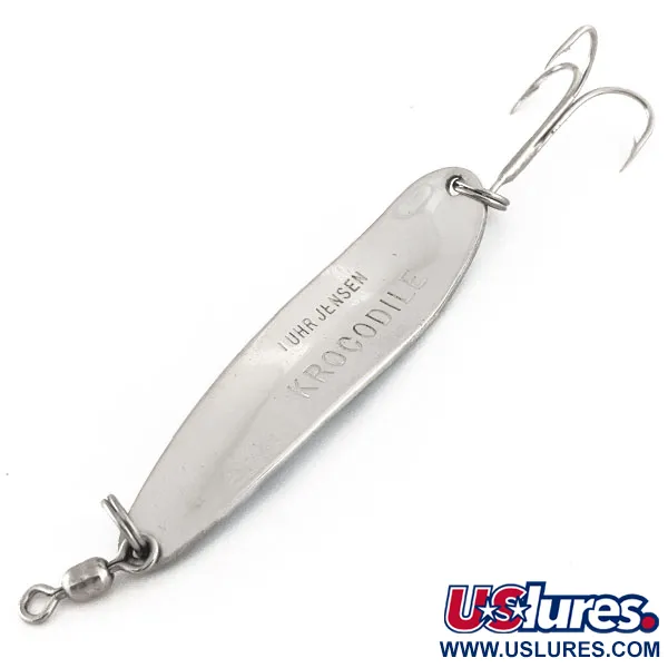 Luhr Jensen Krocodile Die #4 Blinker, Nickel / Blau, 14g, #11585