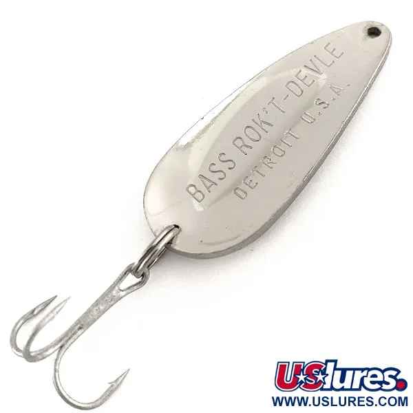 Dardevle Bass Rok'T-Devle Blinker, Nickel, 20g, Detroit-Prägung, #11601