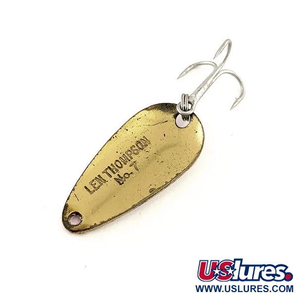 Len Thompson #7 Blinker, Weiß / Rot / Messing, 5g, Taumelaktion, #11642