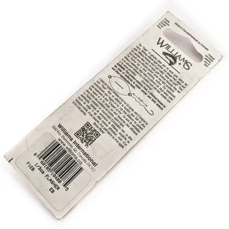 Williams Flasher F1 Blinker, Silber / Blau, 9g, versilbert, #11645