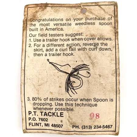P.T. Tackle Weedless P.T. Spoon Krautblinker, Nickel, 14g, #11649