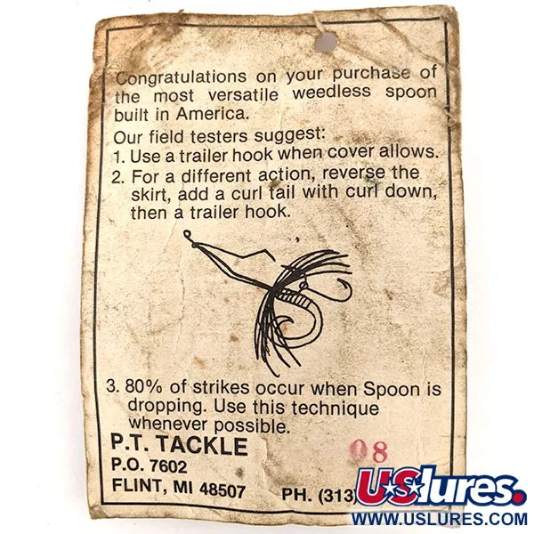 P.T. Tackle Weedless P.T. Spoon Krautblinker, Nickel, 14g, #11649