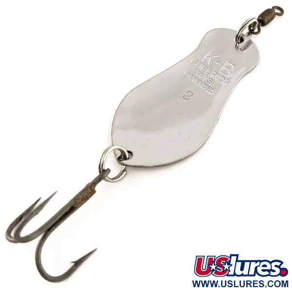 K-B Bait K-B Spoon 2 Blinker, Nickel, 14g, Vintage, #11654
