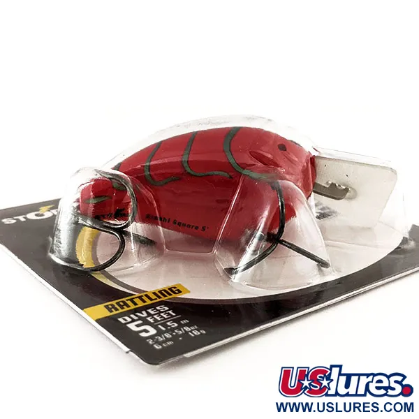 Storm Arashi Rattling Square 5 Crankbait, Red Craw, 18g, Rasseln, #11672