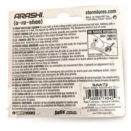 Storm Arashi Rattling Square 5 Crankbait, Red Craw, 18g, Rasseln, #11672