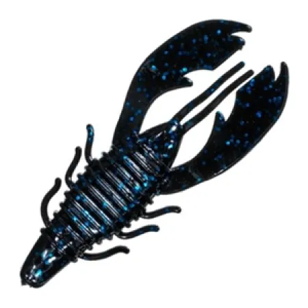 Berkley Havoc Craw Fatty Gummiköder, Black Blue Fleck, 10cm, #11699