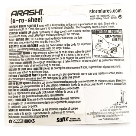 Storm Arashi Silent Square 5 Crankbait, Blue Silver Shad, 18g, #11707